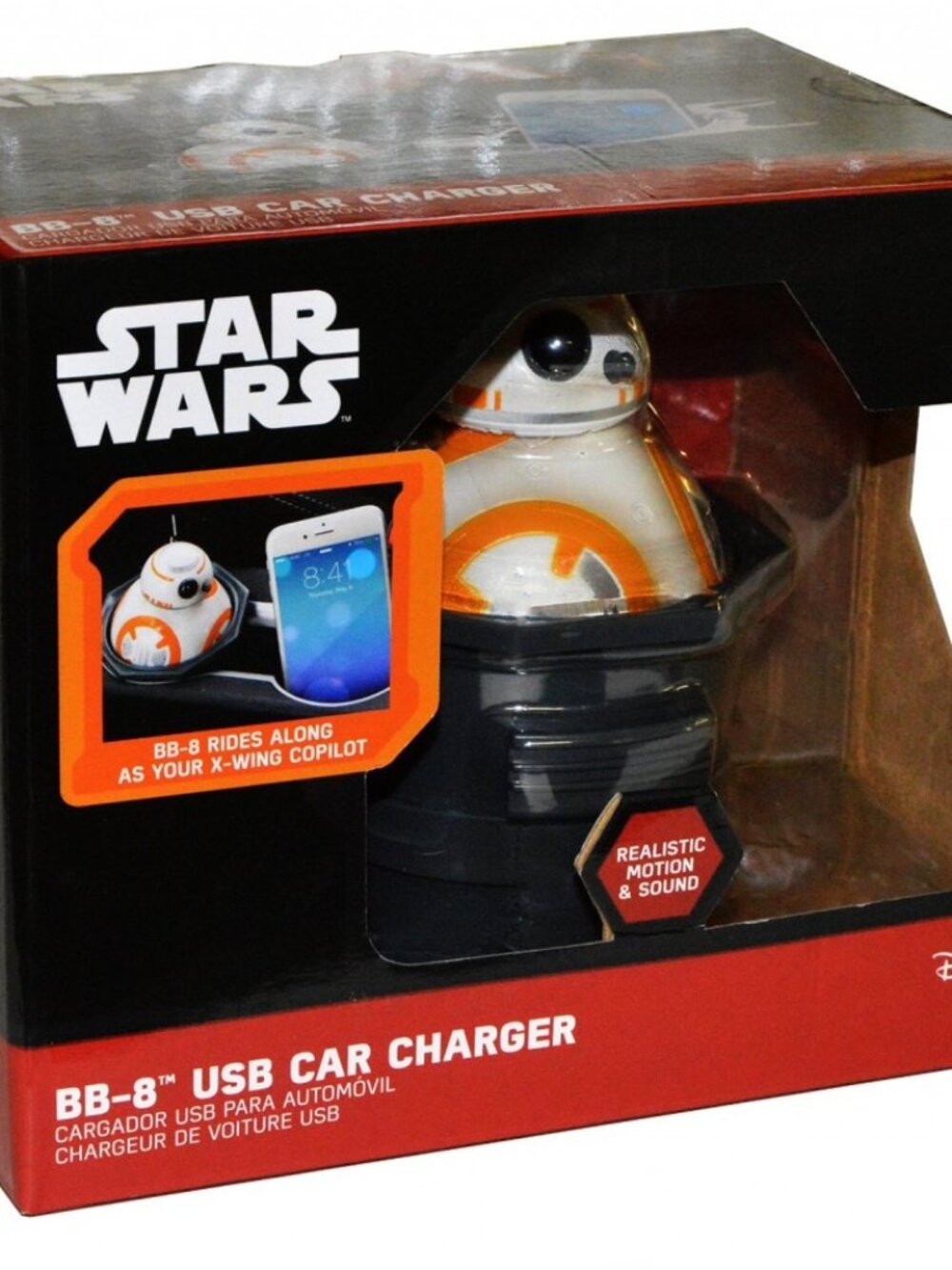 New in Box Star Wars BB-8 USB Car Charger